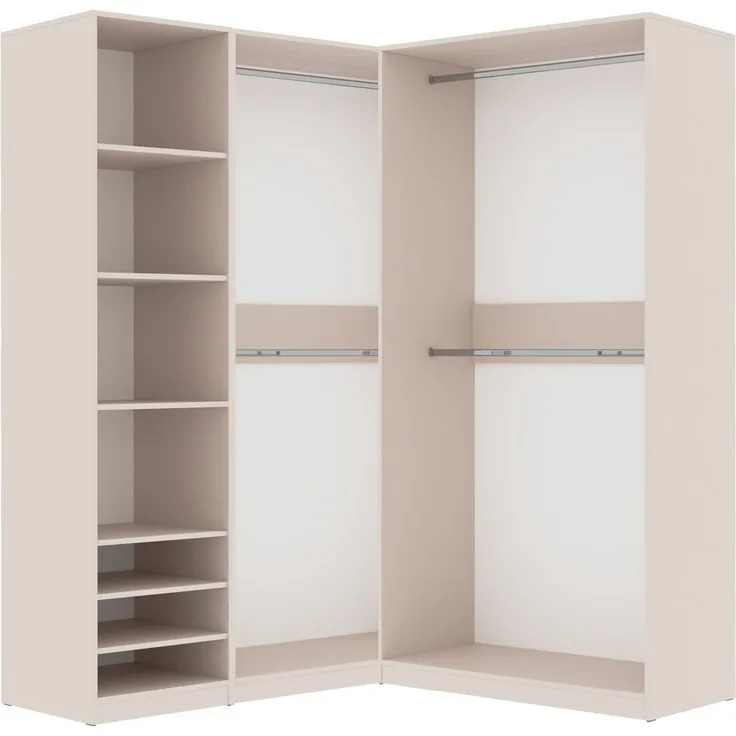 Marmex Möbel Schrankmodule TRES SET Y offener Schrank mit Kleiderstangen und Stauraum (3-St) Garderobenschrank, Modulschränke, begehbarer Kleiderschrank