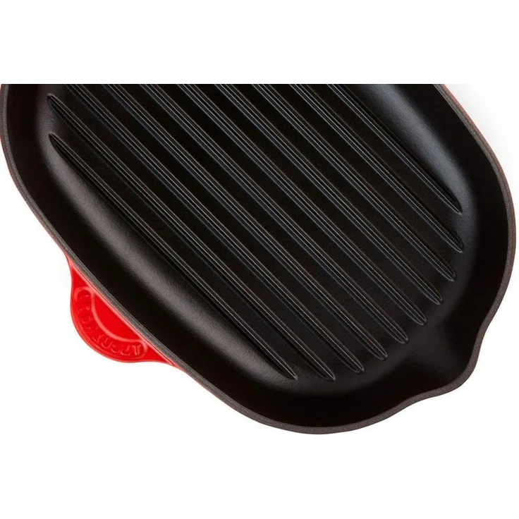 Le Creuset Grillpfanne oval Signature 32 cm Kirschrot - 29 bis 32 cm - Rot – Bild 4