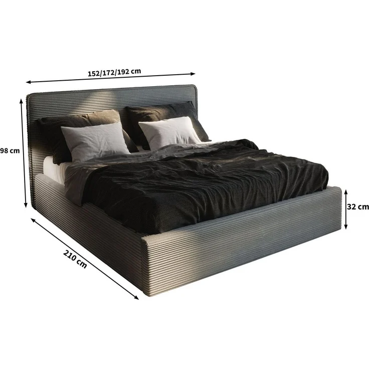 Masseno Boxbett PARMA 180x200 cm braun – Bild 2