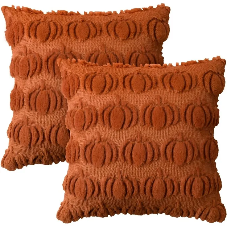 ABC Kissenbezug mit Herbstmotiv, 45 x 45 cm, Kürbis-Design