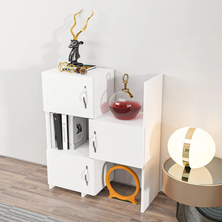 Skye Decor 'Anna - White' Mehrzweckschrank, Weiß, 65 x 89,8 x 31,5 cm – Bild 2