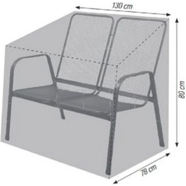 acamp Gartenmöbel-Schutzhülle atmungsaktive Abdeckhülle für 2-Sitzer Gartenbank (Schutzhülle für Gartenmöbel), Plane, Abdeckung, Möbelschutz, Regenschutz, Maße: 130 x 78 x 80 cm – Bild 2