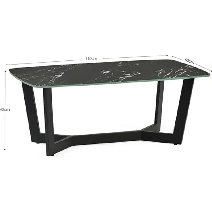 Julian Bowen Olympus Couchtisch, schwarze Marmoroptik – Bild 3