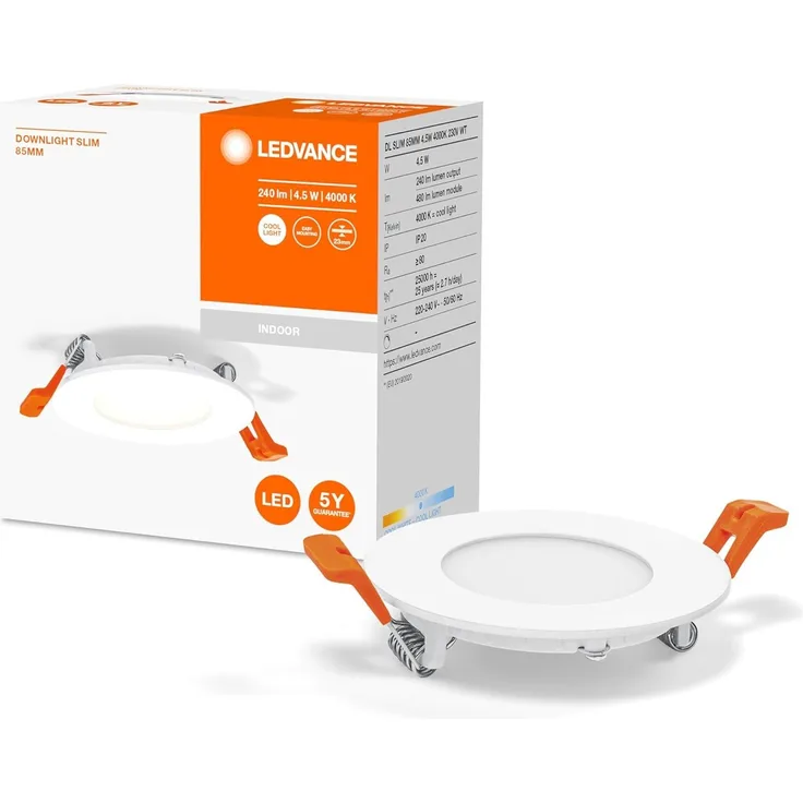 LEDVANCE RECESS SLIM DOWNLIGHT 85mm 4. 5W 4000K