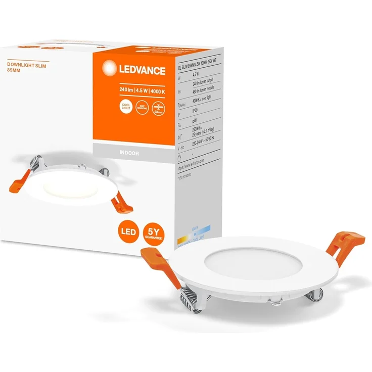 LEDVANCE RECESS SLIM DOWNLIGHT 85mm 4. 5W 4000K