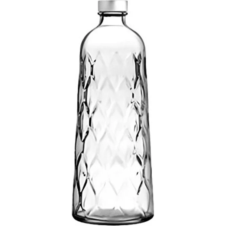 Pasabahce Leafy Glasflasche 1,035 L mit Deckel - Karaffe für Wasser & Säfte – Bild 1