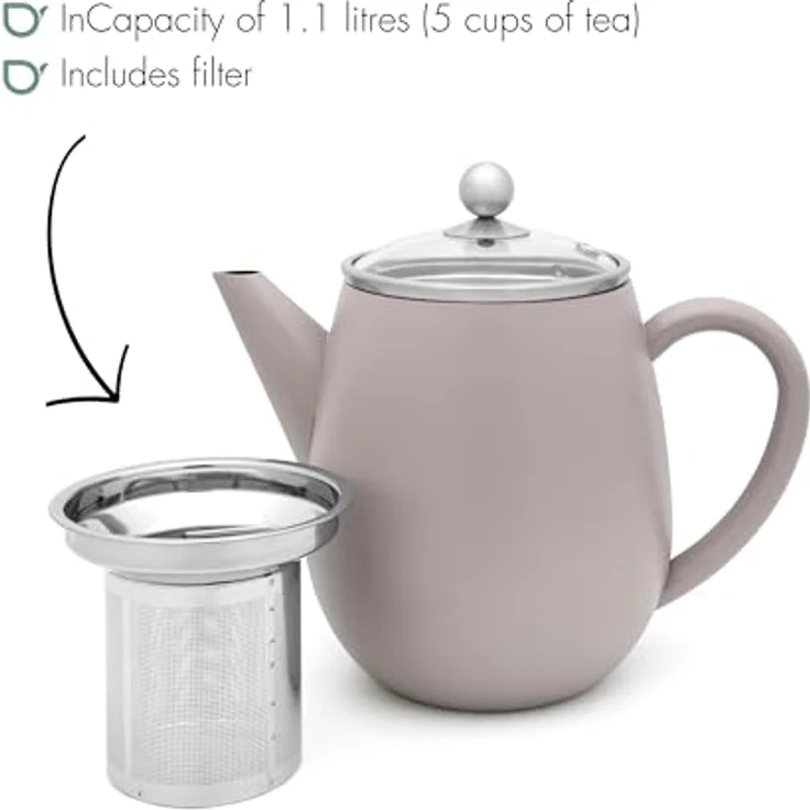 BREDEMEIJER Teekanne Duet Eva 1,2l grau – Bild 4