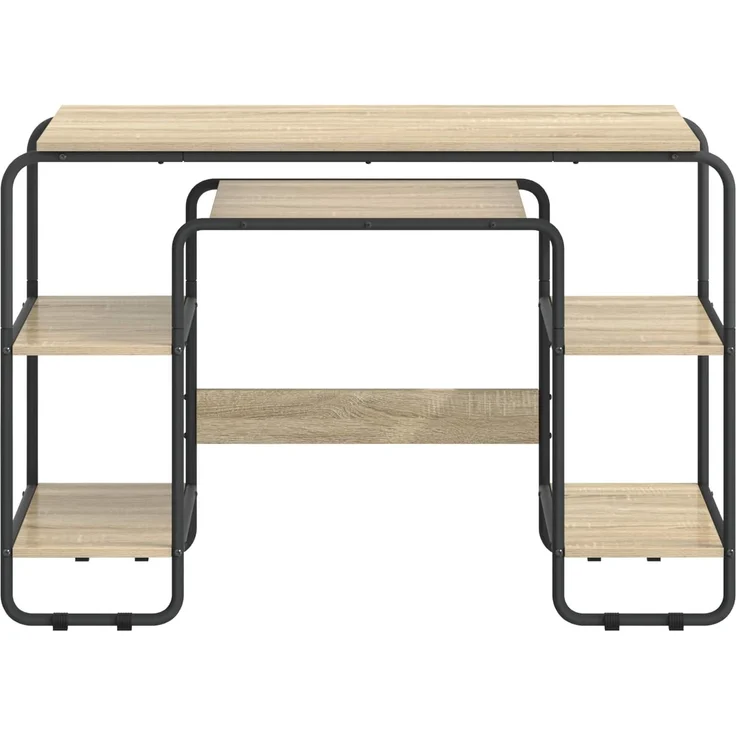 vidaXL Schreibtisch mit Stauraum Sonoma-Eiche 113,5 x 52 x 75,5 cm 8008033 – Bild 3