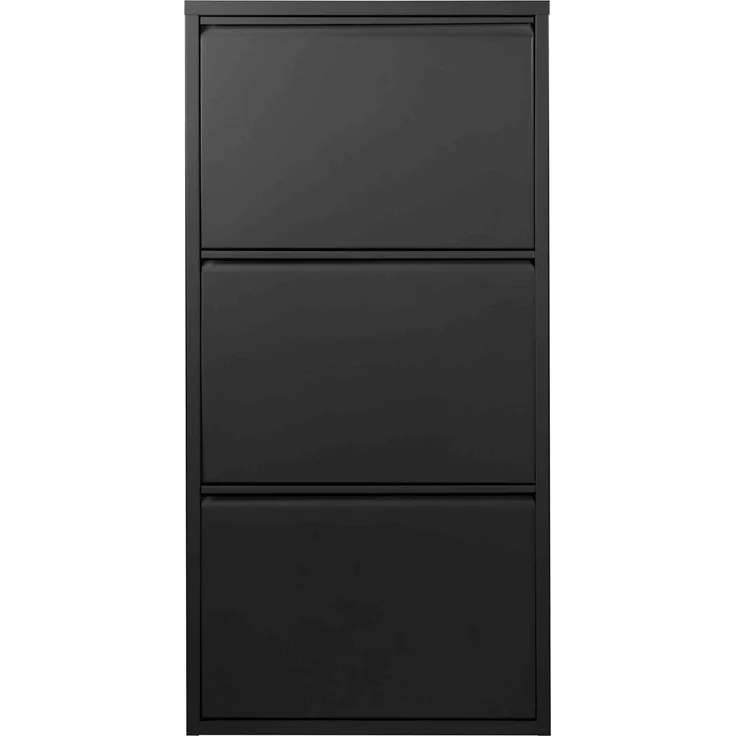 Schuhkipper >BLACK< (1stk) Schwarz lackiert, Metall, montiert - 50x105x15cm (BxHxT) – Bild 1