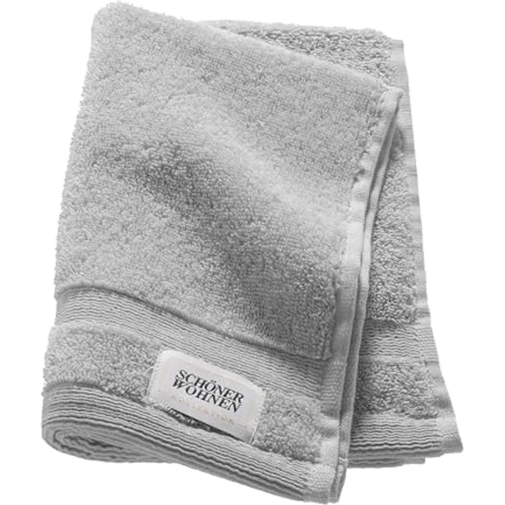 SCHÖNER WOHNEN-Kollektion Gästehandtuch CUDDLY Gästehandtuch, Baumwolle (1-St), 30 x 50 cm in Hellgrau
