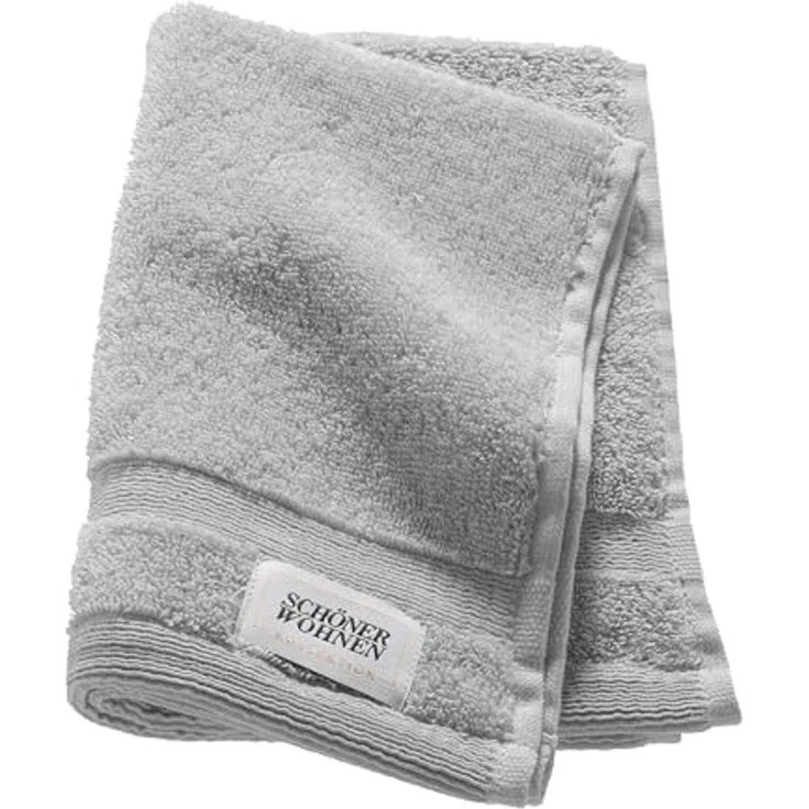 SCHÖNER WOHNEN-Kollektion Gästehandtuch CUDDLY Gästehandtuch, Baumwolle (1-St), 30 x 50 cm in Hellgrau – Bild 1