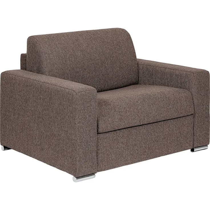 Vente-unique - CALITO - Schlafsessel - Metall - Stahl - Schokoladenbraun - 124 x 95 x 85 cm