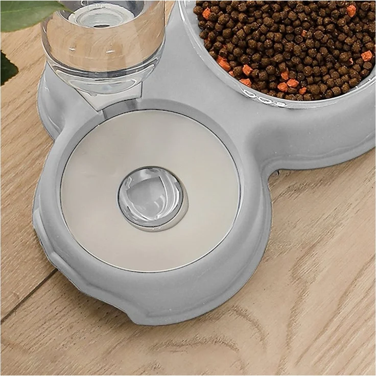 OSTWOLKE Futternapf Katzennapf 15° Kippbare Fressnapf 3 in 1 Katzen Napfset Futterstation, Kunststoff, für Katzen und Kleine Hunde – Bild 3