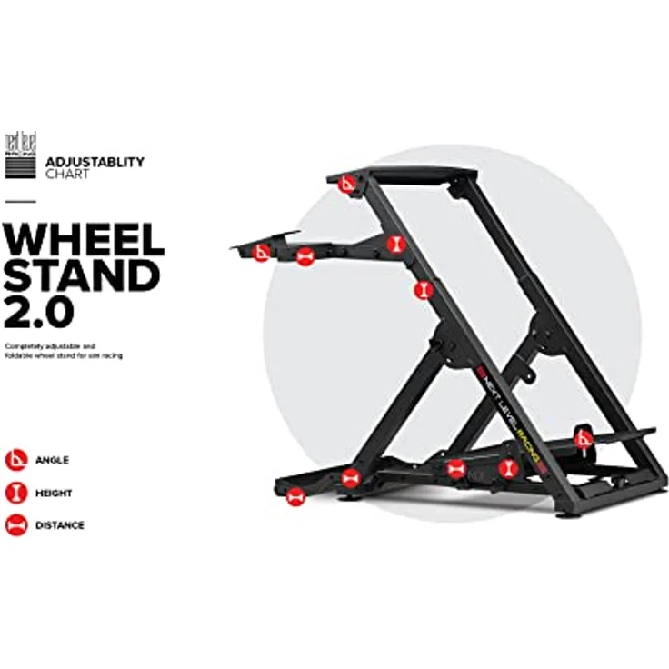 Next Level Racing F-GT LITE Sim-Racing-Cockpit, tragbares Renn-Cockpit mit verstellbaren Positionen für bis zu 130 kg, kompatibel mit Logitech®, Thrustmaster® und Fanatec® – Bild 11