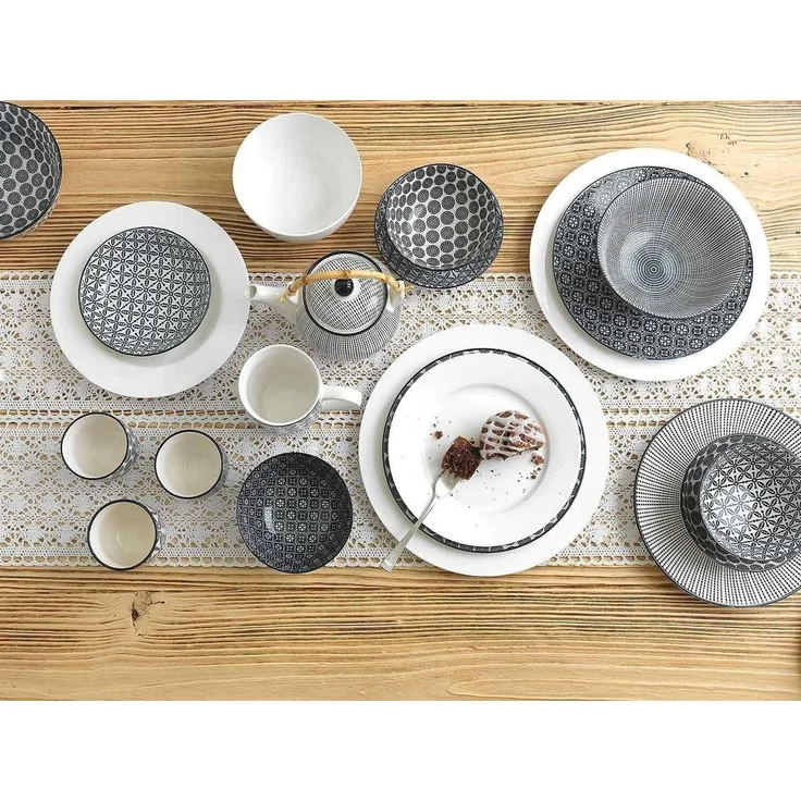 Home4You Speiseteller, Ø 26,5 cm, Bone China, Spülmaschinenfest, (4 St) – Bild 3