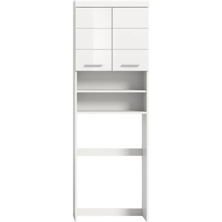 Xonox Scout Waschmaschienenüberbau (B/H/T: 63x191x24 cm) in weiß Nachbildung und weiß Hochglanz tiefzieh – Bild 2