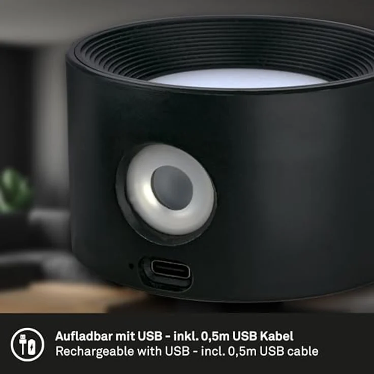 Briloner Tari LED Schreibtischlampe, Dimmbar, Touch, Schwenkbar, Magnetisch abnehmbar, Schwarz, 3W, 210lm, IP44, 44 x 7,5 x 24 cm – Bild 9