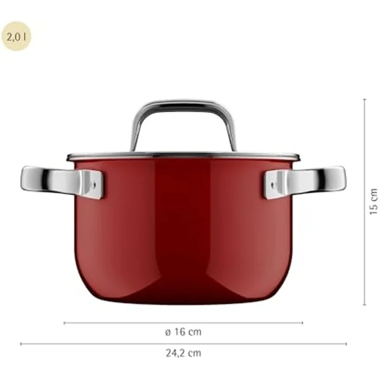 WMF Kochtopf Fusiontec Mineral Pro, Edelstahl, Glas (1-tlg), kratzfeste Oberfläche, wärmereduzierende Hohlgriffe, Made in Germany – Bild 6