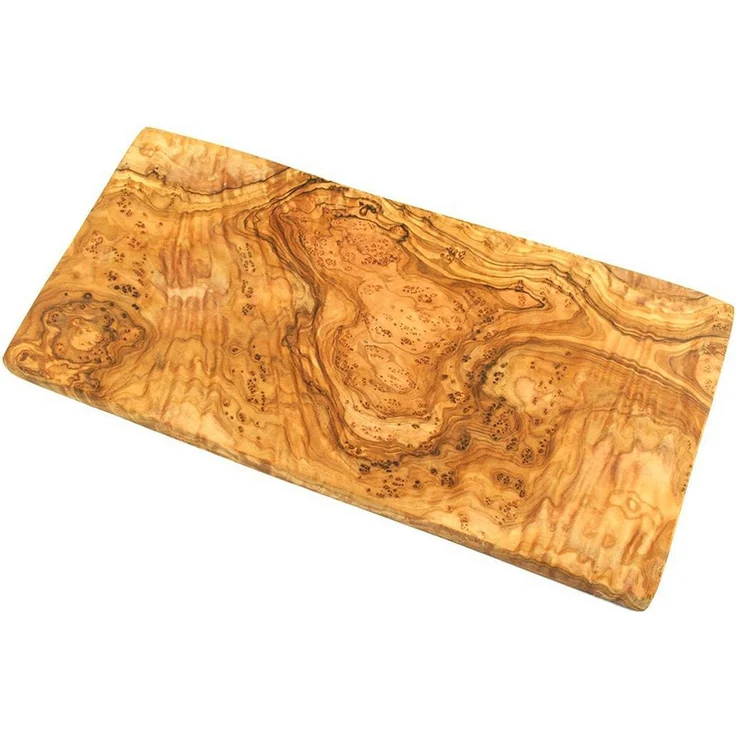 Olivenholz-erleben Frühstücksbrett eckig, mit gerader Kante aus echtem Olivenholz, ca. 30x15 cm, Holz, (1-St), Ein hochwertiger Alltagsbegleiter – praktisch, schön, immer ein Unikat – Bild 2