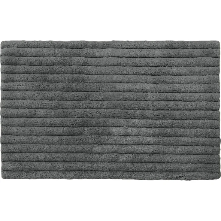 TrendLine Badteppich anthrazit, 50x80 cm, Baumwolle, Fußbodenheizung geeignet