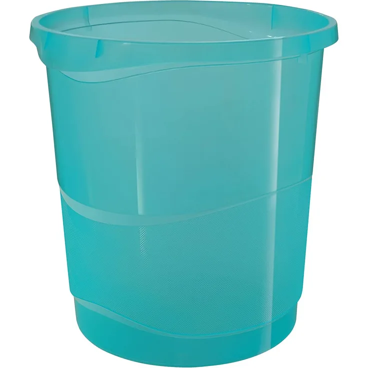 Esselte Papierkorb Colour'Ice PP 14l transparent blau