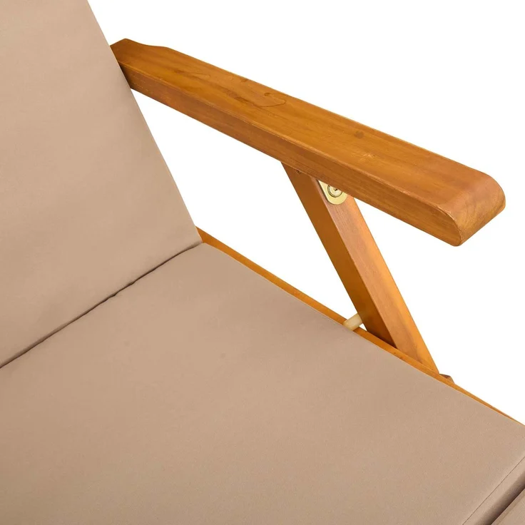 vidaXL Liegestuhl zum Verstellen und Klappen 2 pcs Taupe 3415405 – Bild 9