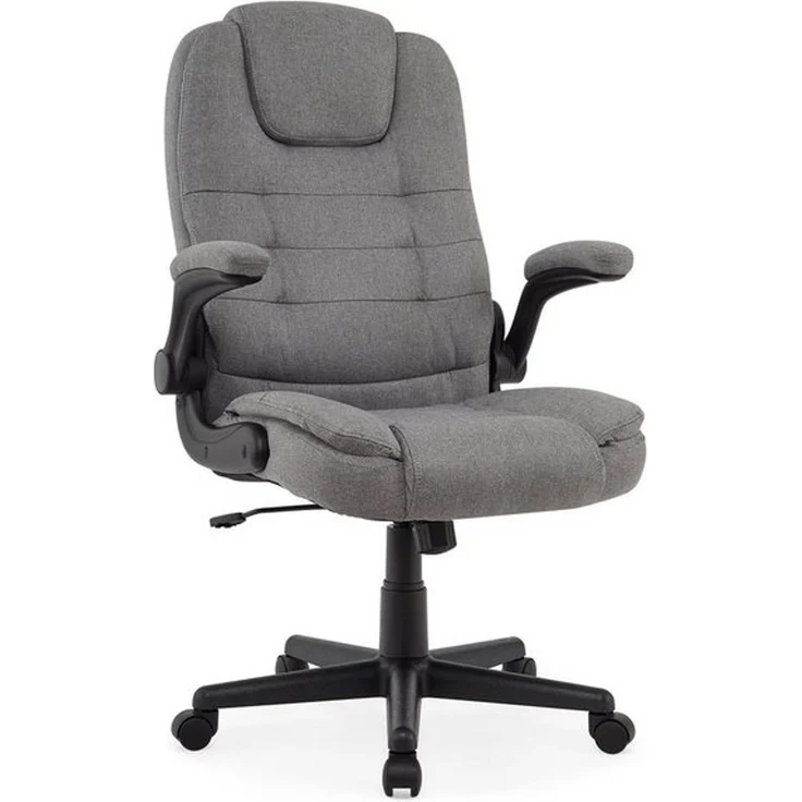 Intimate WM Heart Chefsessel Ergonomisch Bürostuhl mit Klappbaren Armlehnen, Stoff Stuhl mit Wippfunktion, Höhenverstellbar Drehstuhl – Bild 4