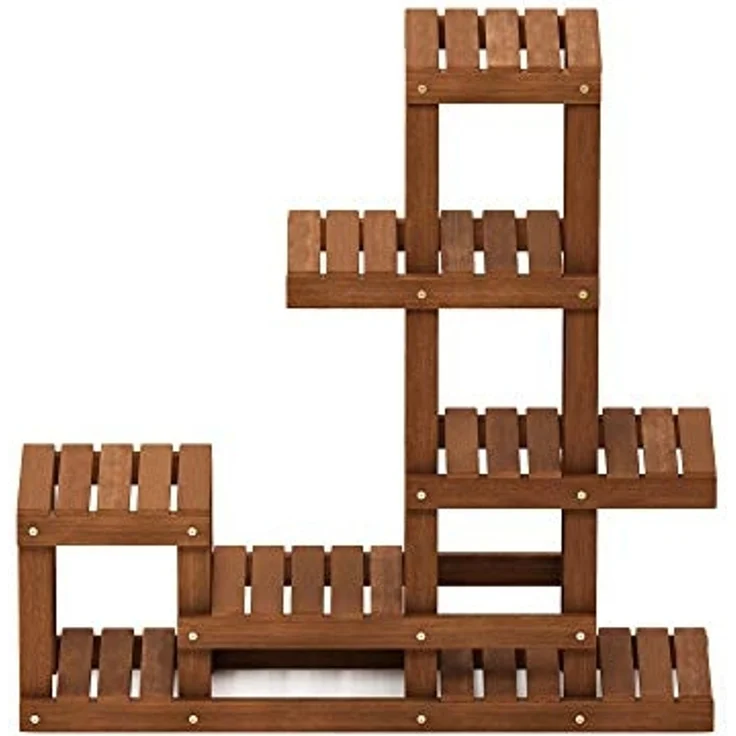 Furinno Tioman Blumenständer in Teaköl, Natur, 25,15 x 90,17 x 91,44 cm – Bild 4