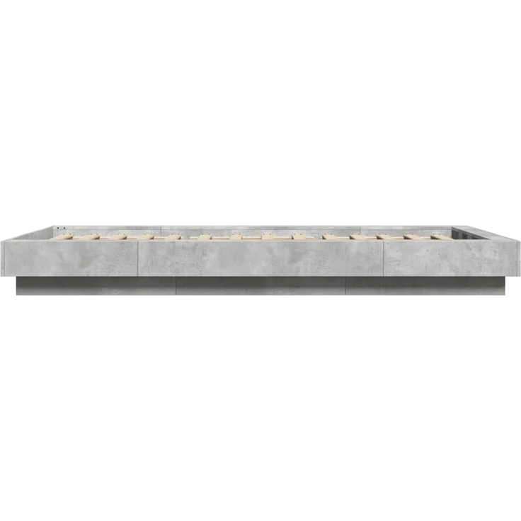 vidaXL Bettgestell Betongrau 90x200 cm Holzwerkstoff 3281213 – Bild 5