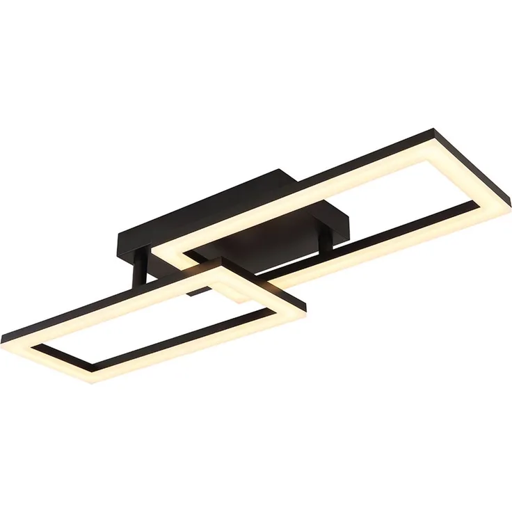 LED Deckenleuchte, schwarz, opal, L 61,4 cm