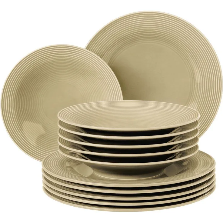 Seltmann Weiden Beat Color Glaze Tafelservice 12-teilig - Sandbeige