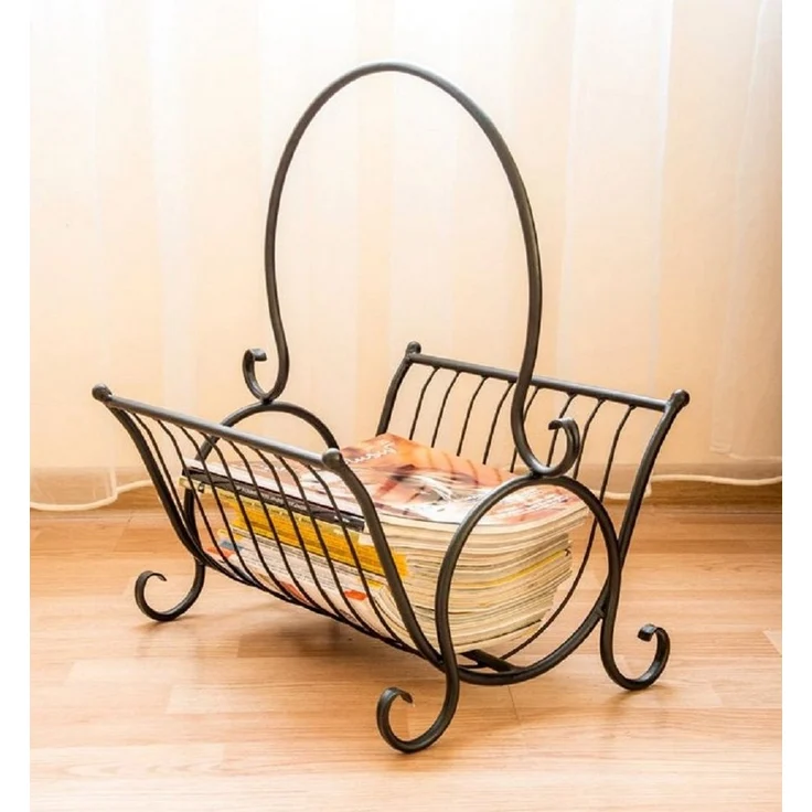 Zeitungskorb Zeitungsständer aus Metall H-52cm Zeitungshalter Beistelltisch – Bild 3