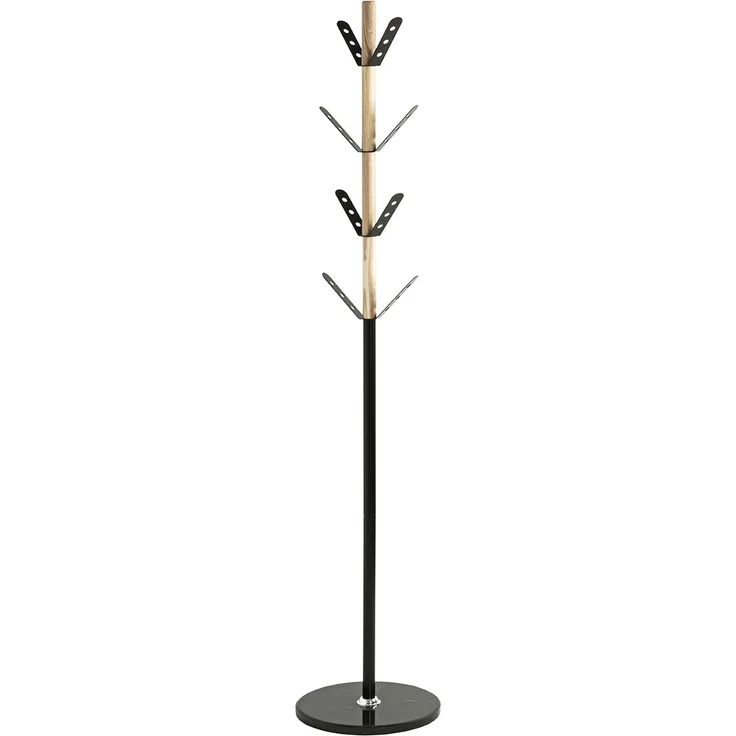 Garderobenständer >54593< in natur, schwarz - 179x37 (HxD)