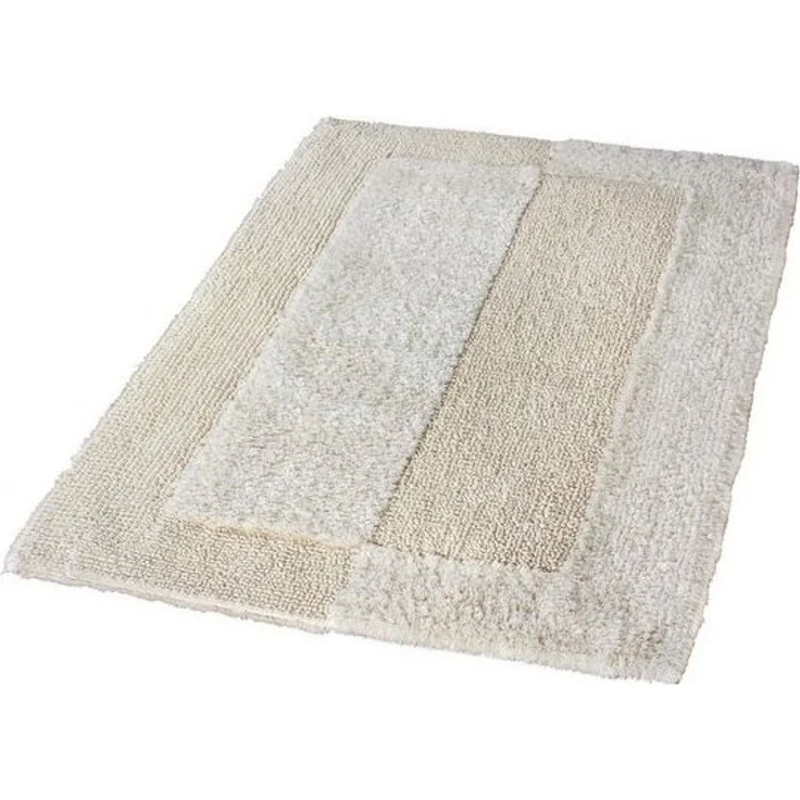 Kleine Wolke Badematte Havanna, Höhe 16 mm, fußbodenheizungsgeeignet, Baumwolle, rechteckig, Badteppich, Uni Farben, Hoch-Tief Effekt, mit Bordüre – Bild 4