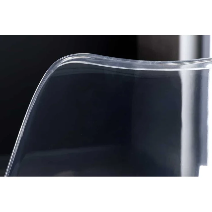 4er Set Design-Klassiker Stuhl NORWAY transparent Kunststoff weiss Buchenholz natur – Bild 7