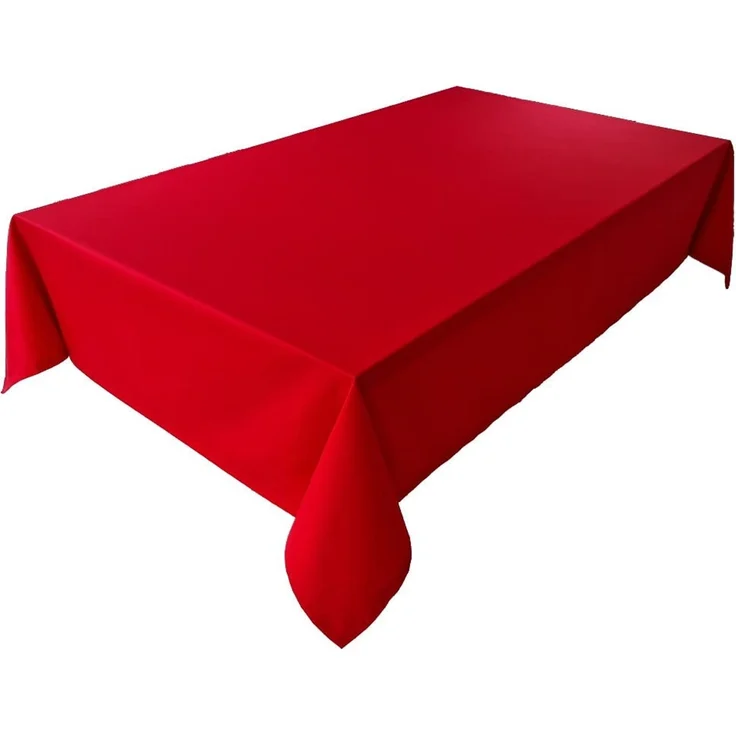 Hochwertige Tischdecke Tischwäsche aus 100% Baumwolle Kollektion Konzept, Farbe & Größe wählbar (Tischdecke - 150x300 cm, Rot)