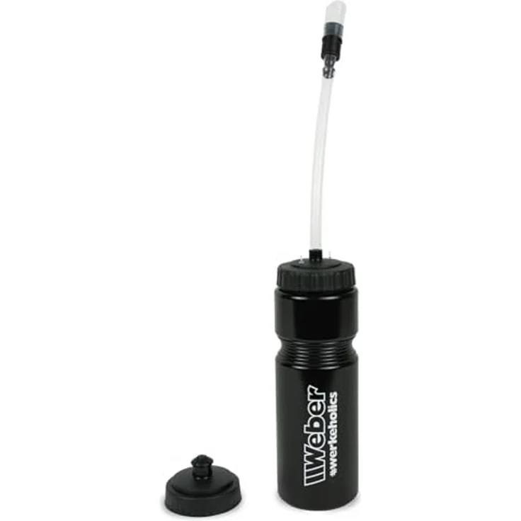 Weber GmbH Trinkflasche mit Schlauch Fahrradflasche, Inhalt 750ml, incl. Schraubdeckel mit Push-Pull Verschluss, Motorrad – Bild 1