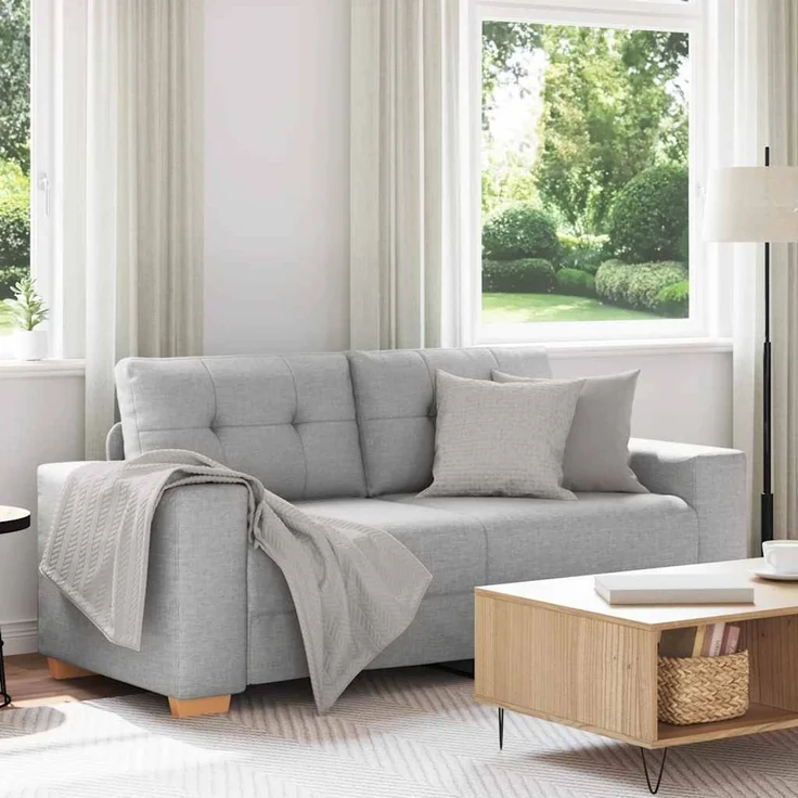 vidaXL Loveseat-Sofa Wolkengrau 180x77x82 cm Stoff 4105086 – Bild 1