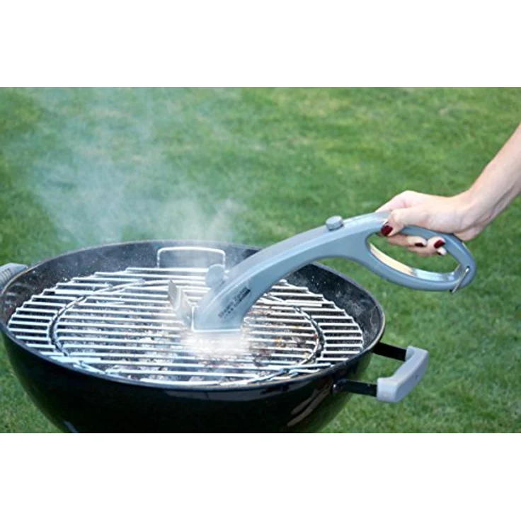 Steam Zoom Grill Cleaner Grillreiniger, mit Edelstahlborsten, Grau – Bild 5