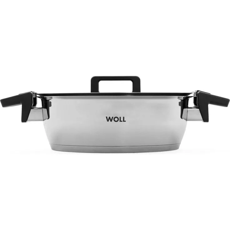 WOLL Kochtopf / Bratentopf (Concept) integrierte Messskala, Ø 24 cm × 7 cm (3,6 l), Edelstahl 18/10 mit 3‑fach Antihaftversiegelung, alle Herdarten inkl. Induktion, spülmaschinen‑ & backofenfest bis ca. 200 °