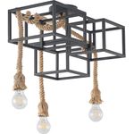 Lucande Deckenleuchten Andrik, Metall, Schwarz IP20, 3x60 W