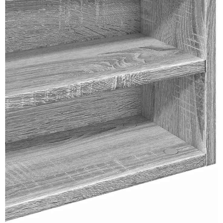 vidaXL Vitrinenschrank Grau Sonoma 100x15x58 cm Holzwerkstoff 847931 – Bild 6