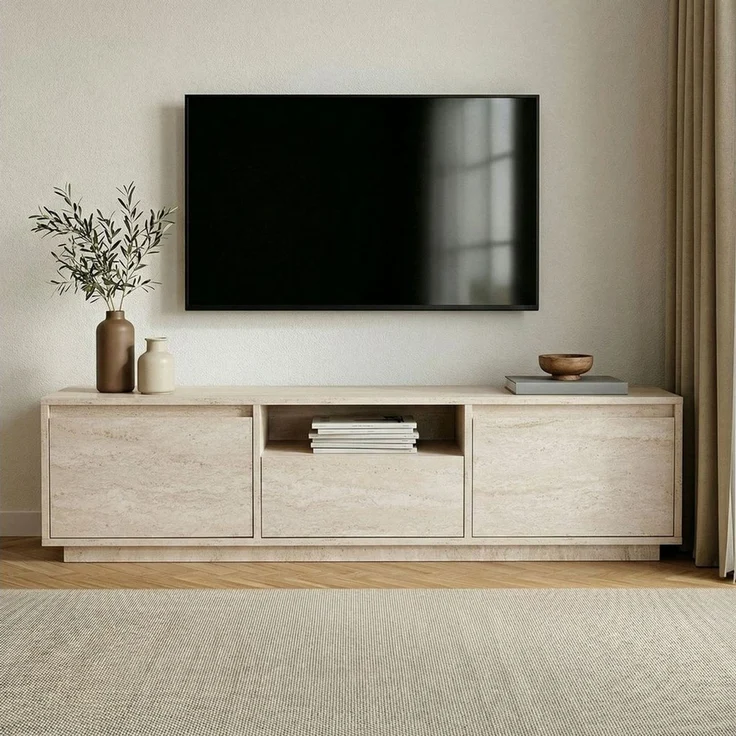 Skye Decor Sideboard Nordure Sentinel (Packung, 1 St, 1 TV Board), Breite 160 cm, griffloses Design mit Stauraum – Bild 3