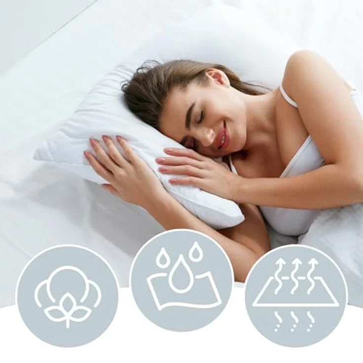 Bettlaken ohne Gummizug Baumwolle 180x220 cm - Bed Sheets Betttuch ohne Gummi und Laken Bedsheets Baumwollstoff weiß und Kochfest mit Oeko-Tex-Zertifikat 180x220 – Bild 7