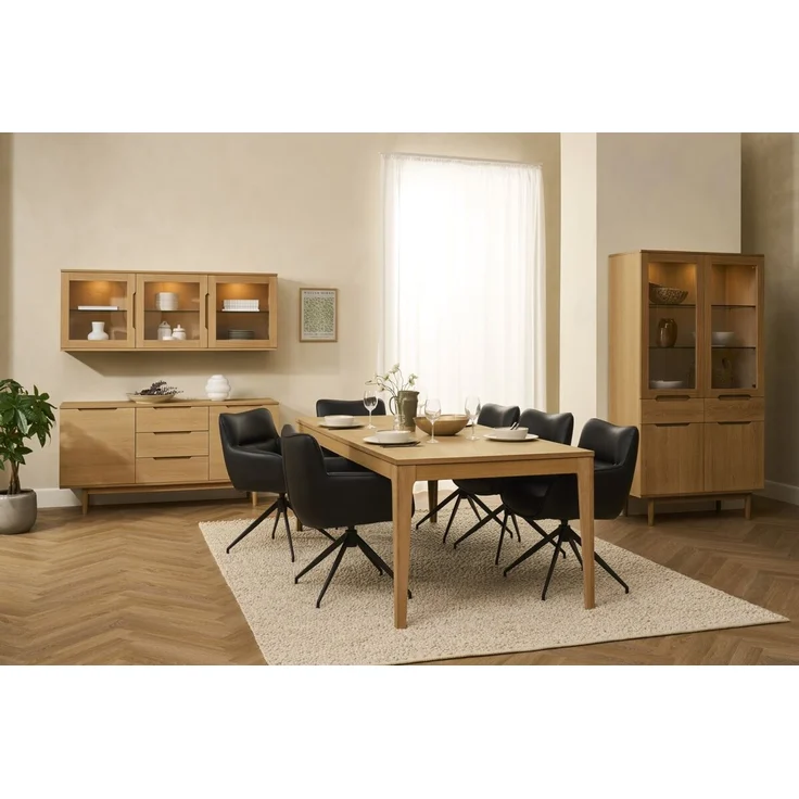 Sideboard Enimeta Eiche Natur 160 cm - 2 Türen, 3 Schubladen & Soft-Close – Bild 2