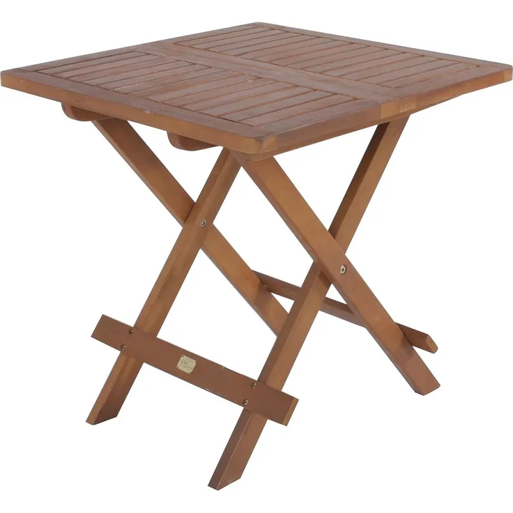 Spetebo Gartentisch Akazien Gartentisch geölt - 50cm - Holz Klapptisch (Stück, 1-St, Klapptisch), Klappbarer Beistelltisch für Balkon Terrasse und Garten