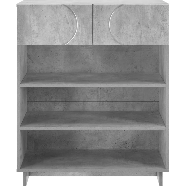 vidaXL Schuhschrank 73 x 38 x 87,5 cm Holzwerkstoff Betongrau 8011660 – Bild 4