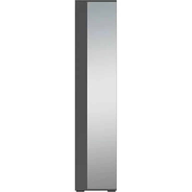 byLIVING Flurgarderobe BEN / Garderobe Anthrazit mit Spiegel / Spiegelschrank für den Flur mit Kleiderstange und Ablage / B 40, H 184, T 35 cm – Bild 5