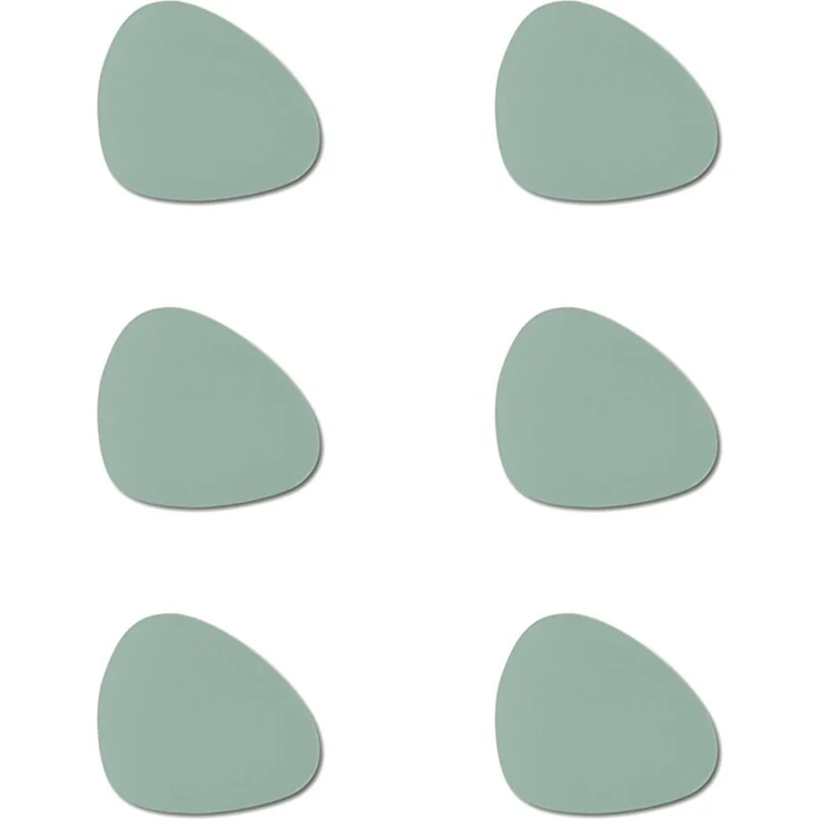 Basera® Glasuntersetzer 6er-Glasuntersetzer-Set Kunstleder gebogen, 6-tlg, mintgrün, 12x10 cm – Bild 5