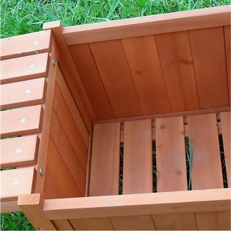 Feel2Home Gartenbank Gartenbank 2 Blumenkästen 2in1 Blumenkasten Holzbank versch. Farben (Stück, 1-St, Blumenkasten), Imprägniert – Bild 2